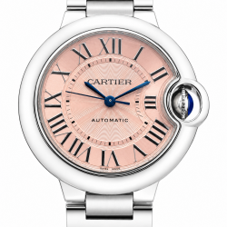 Cartier Ballon Bleu Pink Dial 33MM WSBB0068 Stainless Steel watc